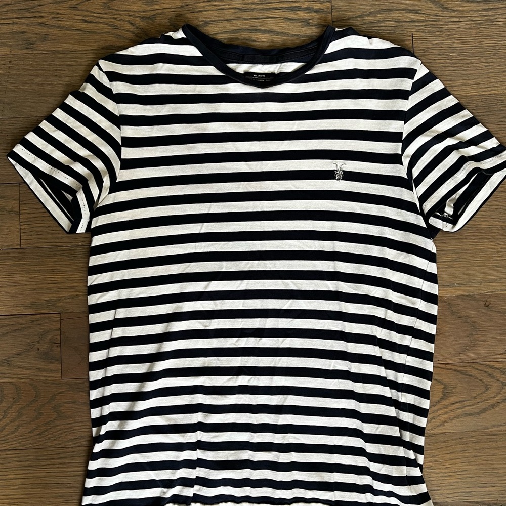 VINTAGE ALL SAINTS SLIDE TONIC CREW T SHIRT EXTRA SMALL